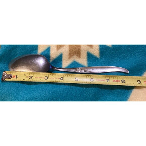 Oneida Ltd Stainless Premier La Rose Serving Spoon Server Wm A. Rogers - Picture 10 of 10